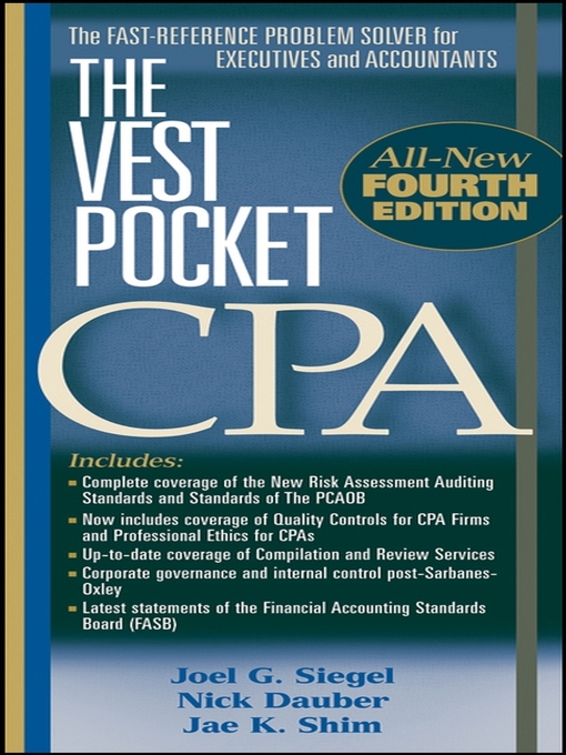 Title details for The Vest Pocket CPA by Joel G. Siegel - Available